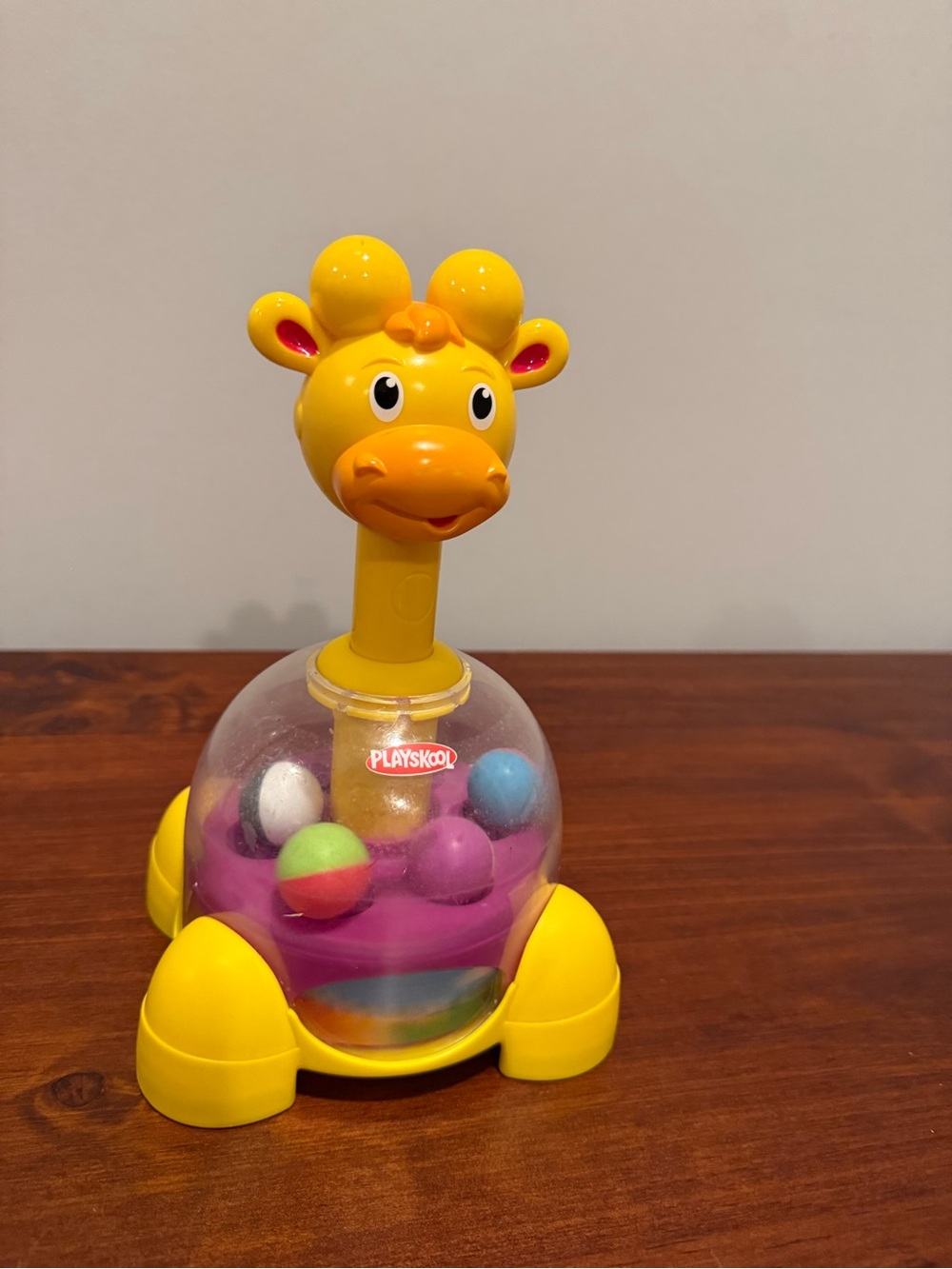 Playskool Giraffalaff Tumble Top Giraffe Ball Popper Toy